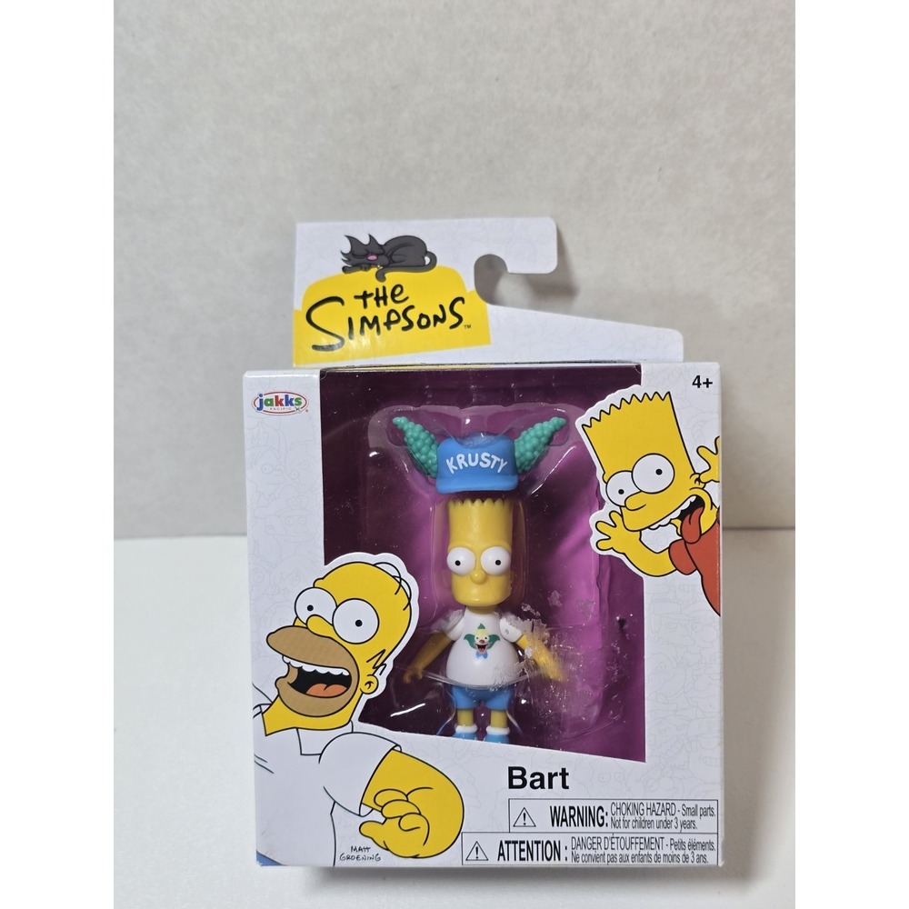 The Simpsons Bart with Krusty shirt 2.5" Action Figure NEW Jakks